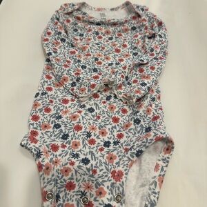 Carter’s Floral Long Sleeve Baby Onesie